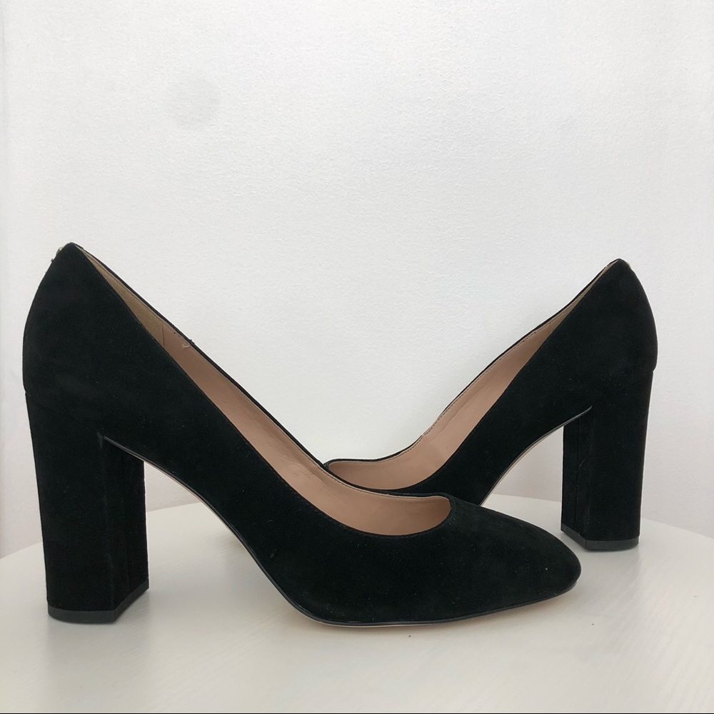 Sam Edelman Stillson Black Suede Heel Pumps